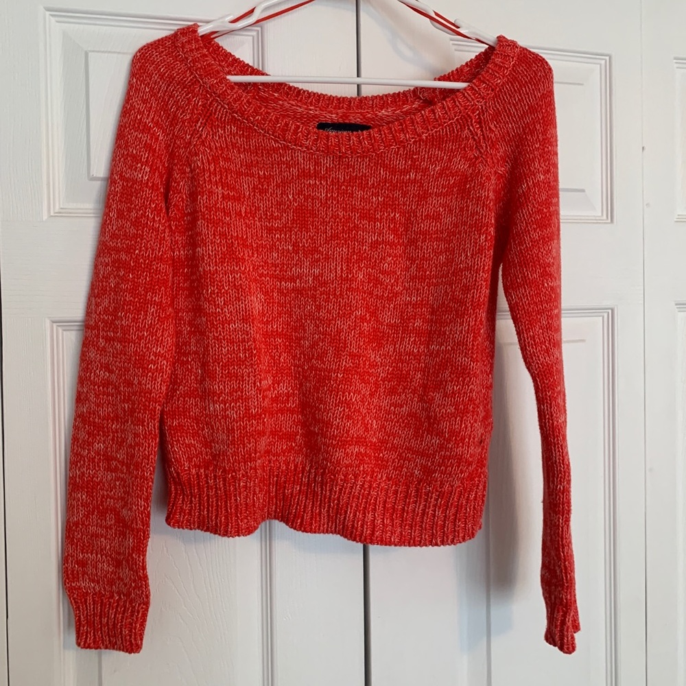 Heather Red (Semi-Cropped) Sweater